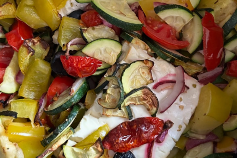 Ricetta Feta con verdure al forno, in padella o in friggitrice ad aria